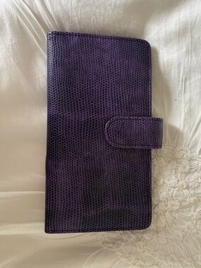 Purple Textured Clutch Wallet